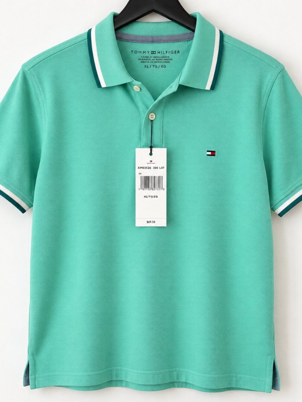Tommy Hilfiger Richard Tipped Polo Men’s XL Green NWT